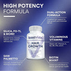 Research Verified Hair Growth Support - with Biotin, DHT Blockers & Vitamins - Hair Growth and Hair Loss Prevention - 180 Capsules - 3 Month Supply