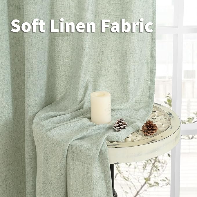 YoungsTex Linen Curtains 45 Inch Length - Image 6