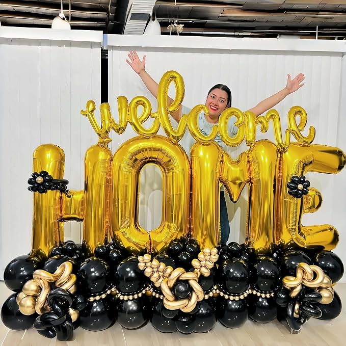 40 Inch Gold HOME Balloon Letters - Image 6