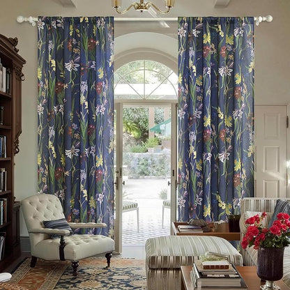 Schweek Floral Curtains 63 Inches Length 2 Panels - Image 2