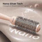 AIMIKE Round Brush for Blow Out, Small Round Hair Brush w/Nano Ion Thermal Ceramic Tech, Professional RoundBrush for Blow Drying & Styling, Maximum Volume and Shine, Barrel 1.3 inch