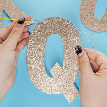 DIY Banner Kit with Letters Glitter Banner Letters Customizable Birthday - Image 6