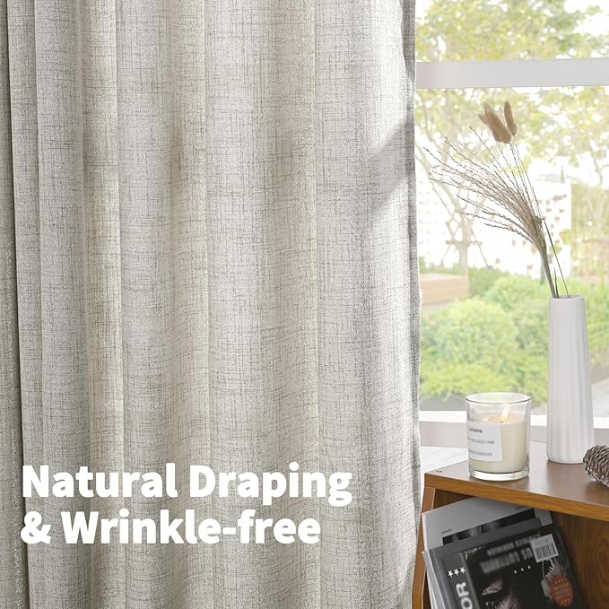YoungsTex Linen Curtains 54 Inches Length - Image 3