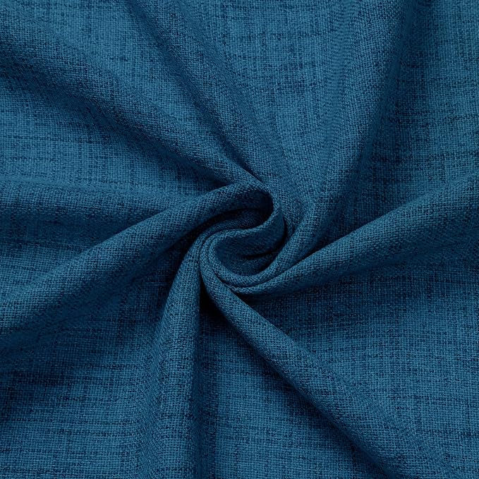 Tollpiz Linen Curtain Living Room Rod Pocket Semi Sheer Curtains Burlap Light - Image 9