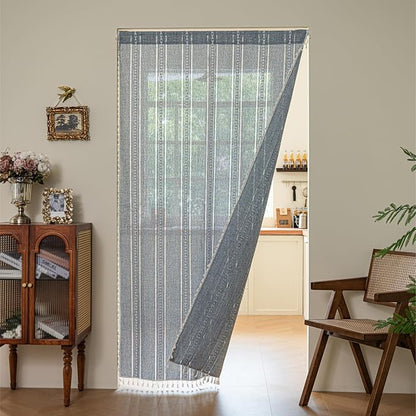 Sutuo Home Blue Boho Door Curtains by SutuoHome