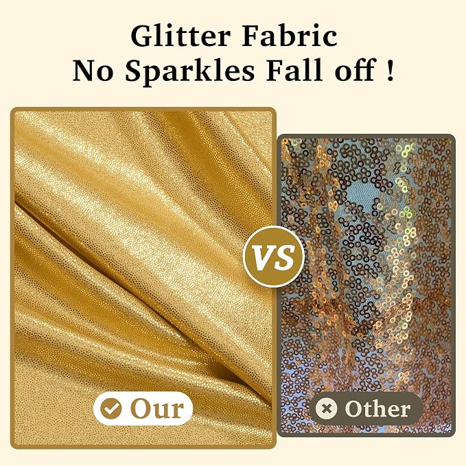10x10 ft Gold Sequin Backdrop Curtain Panels - Image 2