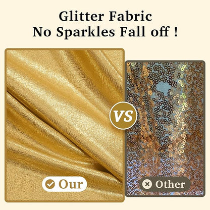 10x10 ft Gold Sequin Backdrop Curtain Panels - Image 2