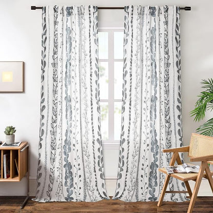 Boho Curtains for Living Room Light Filtering Privacy Protection Cotton - Image 2
