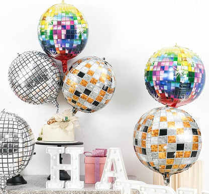 6pcs 22 Inch Colorful Disco Ball Balloons - Image 3