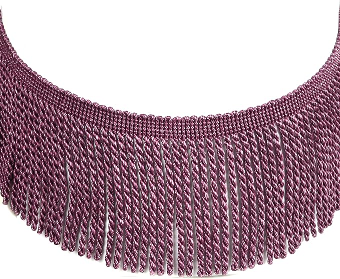 5 Yard Curtain Bullion Fringe Trim-Rayon Tassel Embellishments | 4 Inch Wide by fenghuangwu