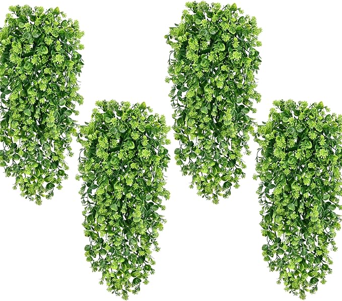 4Pcs Fake Hanging Plants 3ft Fake Plants Vines Greenery | UV Resistant Fake by Waipfaru