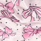 Bow Pink Satin Pillowcase for Hair & Skin Care, Queen Size Set of 2 - Luxurious Satin Pillow Cover with Envelope Closure(20x30 Inches)
