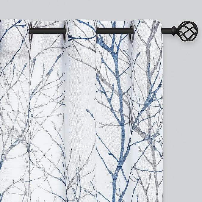 FMFUNCTEX Linen Semi Sheer Curtains by Fmfunctex