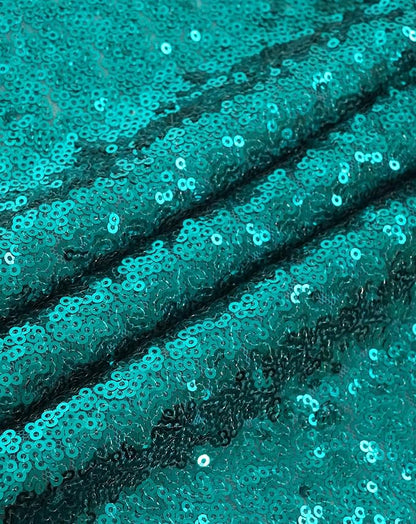 Eternal Beauty Teal Sequin Backdrop Curtains, 2 Panels 2x8FT | 3mm Sparkle - Image 6