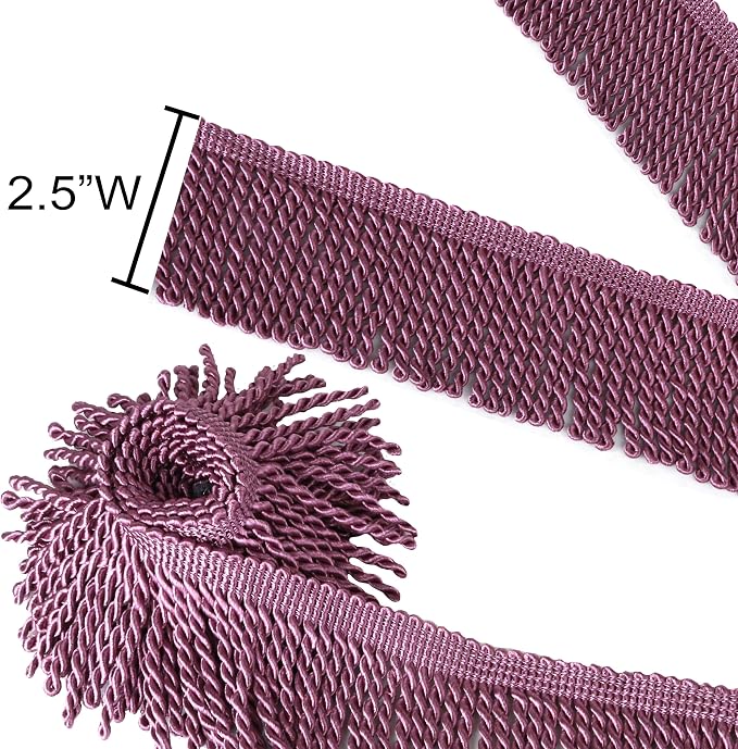 BEL AVENIR Bullion Fringe Trim Curtain Fringes 10 Yard x 2.5 Inches Sewing | - Image 3