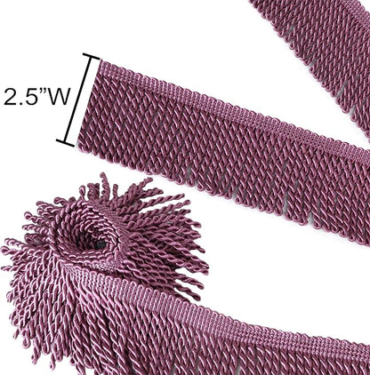 BEL AVENIR Bullion Fringe Trim Curtain Fringes 5 Yard x 2.5 Inches Sewing | - Image 2