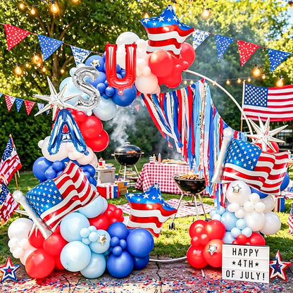 Patriotic USA&Star Flag Balloons 4th of July Independence Day Party Decor | USA - Image 6