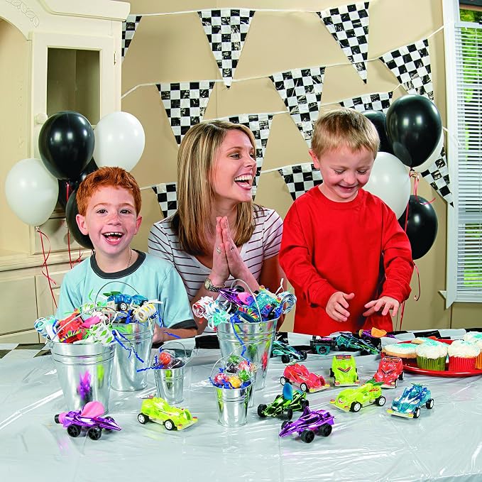 Fun Express Car Balloon Launcher Toy Set of 12 Race Car Balloons | Balloon - Image 3