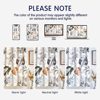 SUBRTEX Light Flitering Curtains 52Wx84L, Room Darkening Vibrant Floral Drapes - Image 7