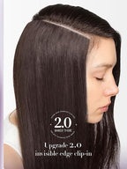 LUVME Invisible Clip in Hair Extensions Real Human Hair, 26 inch 110g 6Pcs, Natural Remy Human Hair Extensions Clip ins for Women, Natural Human Hair Silky Straight Highlight No.2