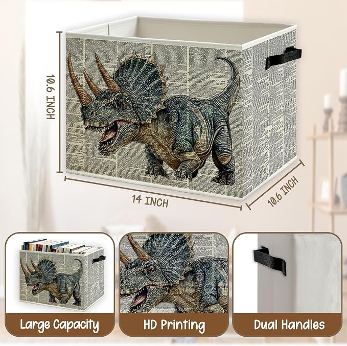 Triceratops Dinosaur Nursery Storage Basket - Image 5