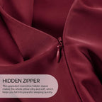 INFIIXSO Body Pillow Cover with Zipper, Luxury Mulberry Silk Body Pillow Case 20x54 Inches, Ultra Smooth and Soft Cooling Long Pillowcase, Gift for Women, Men(Burgundy)
