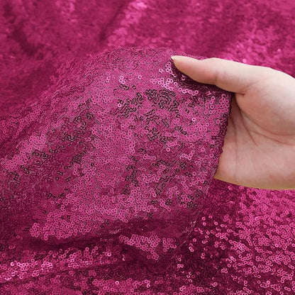 Sugargirl Fuchsia Sequin Backdrop Curtain 2 Panels 2FTx8FT Glitter Fuchsia - Image 5