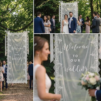 Boao Sheer Wedding Welcome Sign - Image 5