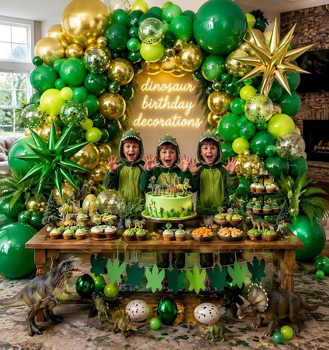 Green and Gold Balloons Garland Arch Kit - Image 4