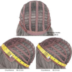 Short Gray Wavy Wigs For Black Women With Bangs - Synthetic Silver Grey Wavy Wigs For Daily Use