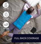 GENIANI XL Electric Heating Pad for Back Pain & Cramps Relief, Electric Throw, Birthday Christmas Gifts for Women, Men Auto Shut Off, Machine Washable, Heat Pad for Neck & Shoulder (Aqua Blue)