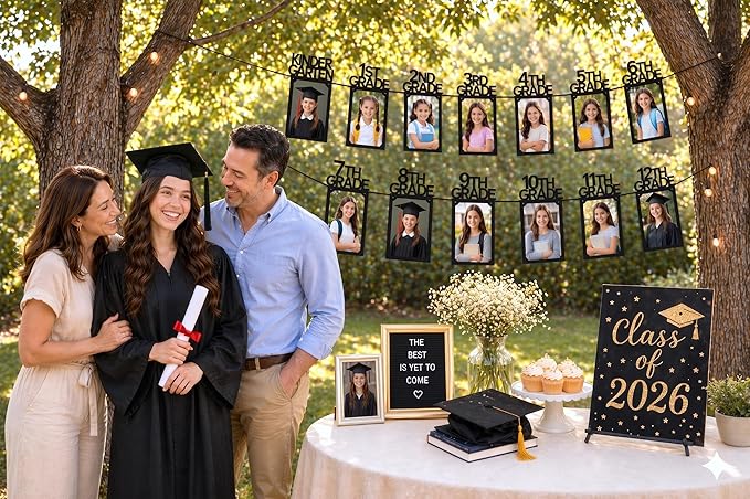 PartyHooman Graduation Photo Banner K-12, Kindergarten to 12th Grade - Image 7