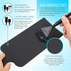 Balayage Kit - 1 Long and 1 Short Balayage Board, 1 Straight and 1 Angled Hair Dye Brush - Hair Highlighting Kit - Hair Dye Kit - Hairstylist Accessories Brushes