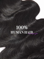LUVME Invisible Clip in Hair Extensions,Body Wave 16 Inch 2 Pack 220g 12pcs Human Hair Invisible Clip ins Hair Extensions Natural Black Hair for Women