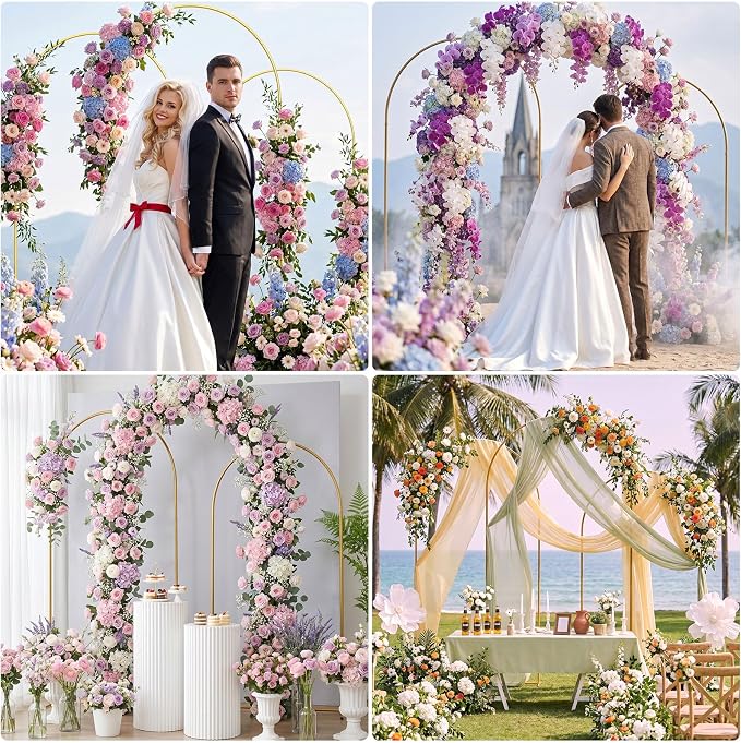 Metal Arch Backdrop Stand, 6FT+5FT+4FT Wedding Arch Frame, Balloon Arch Backdrop - Image 7