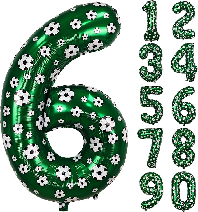 40 Inch Soccer Number 6 Balloons Large Foil Balloon Number 6 Birthday Deco | by Exquisitehighqualitypartydecorationstomeetyoureveryneed%EF%BC%81