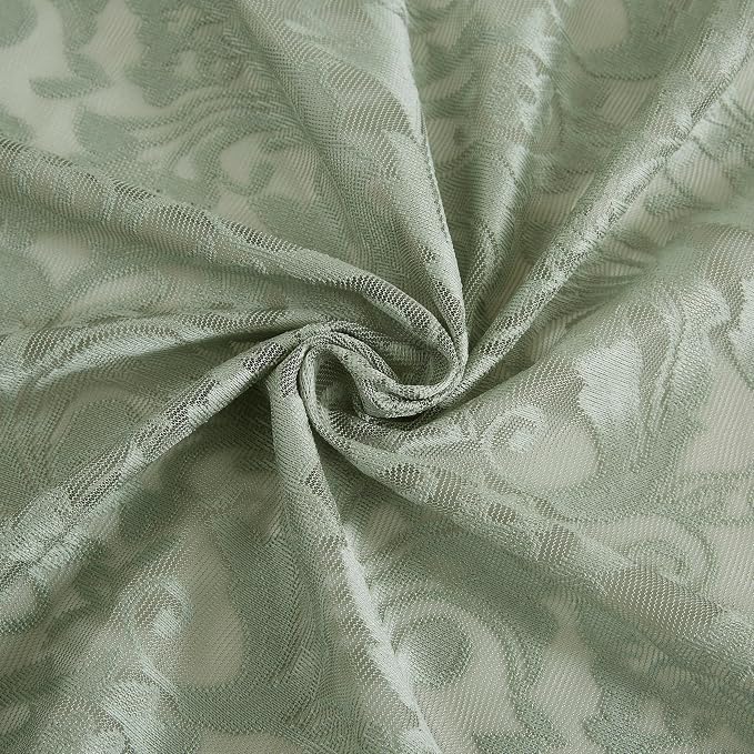 Bujasso Sage Green Lace Sheer Curtains - Image 5