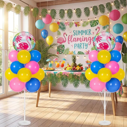 Gejoy 62" 2 Sets Flamingos Balloons Tower Stand Kit, and 2 Flamingos Balloon - Image 4