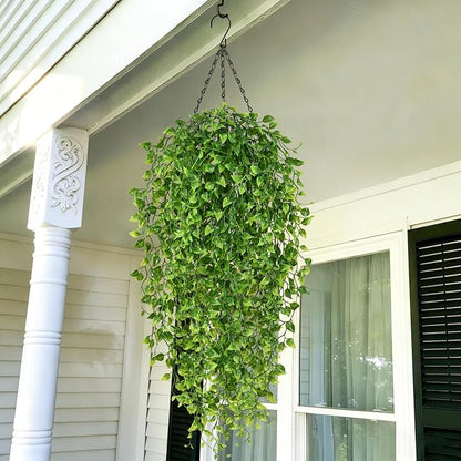 4Pcs Artificial Hanging Plants, Fake Vines Boston Ivy | Fake Hanging Plants UV - Image 4