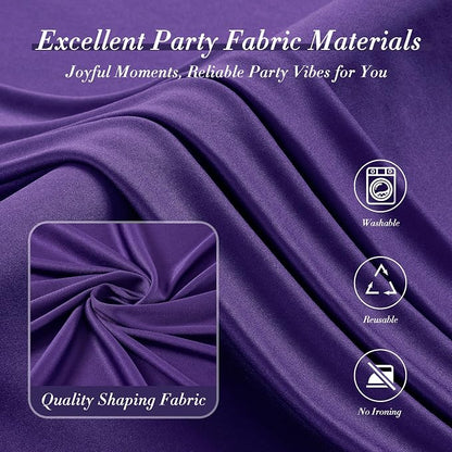 20 ft x 10 ft Wrinkle Free Purple Backdrop Curtain - Image 8