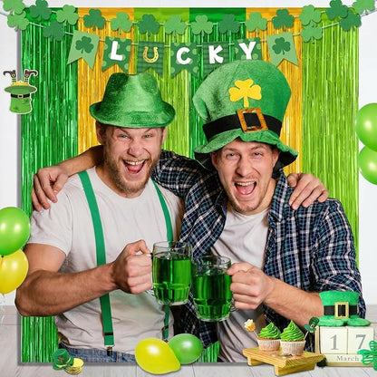 2 Pack St Patrick Party Decorations, Metallic St.Patrick Fringe Curtains Party - Image 6