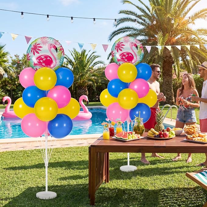 Gejoy 62" 2 Sets Flamingos Balloons Tower Stand Kit, and 2 Flamingos Balloon - Image 5