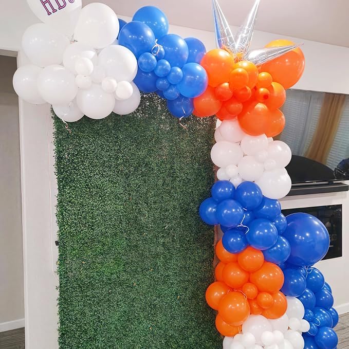 Blue and Orange Balloon Arch Garland Kit - Image 9