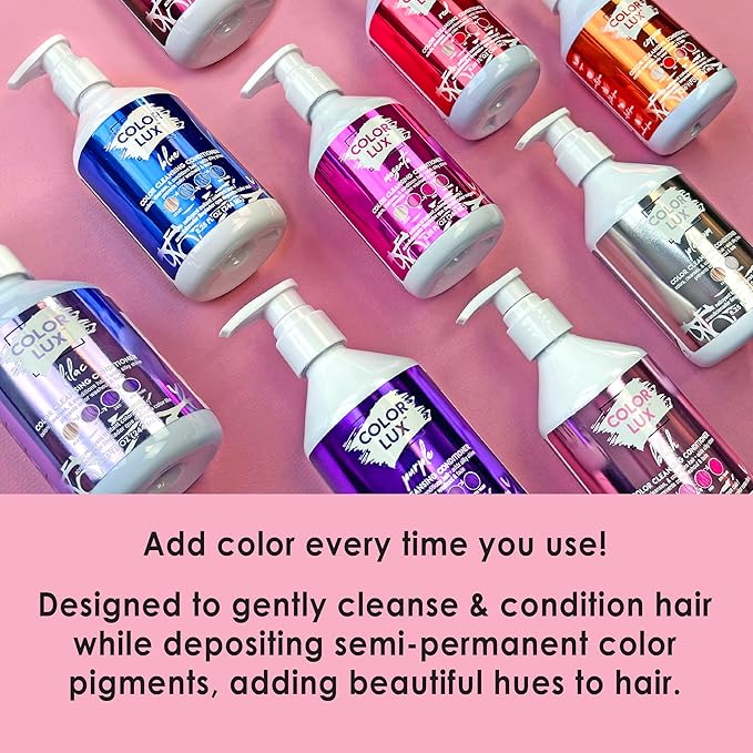 Color Lux Color Cleansing Conditioner, Rose Gold, 3-in-1 Color Depositing Formula, Vegan, Sulfate-Free, Paraben-Free, 8.25 oz