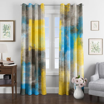 Asuexpect Abstract Curtains 2 Panels Abstract Rust Curtain Room Darkening - Image 6