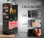 Hair Dye Shampoo Black – 2-in-1 Shampoo Color Hair Dye for Quick Gray Coverage – Semi Permanent Hair Color for Men and Women – 500ml