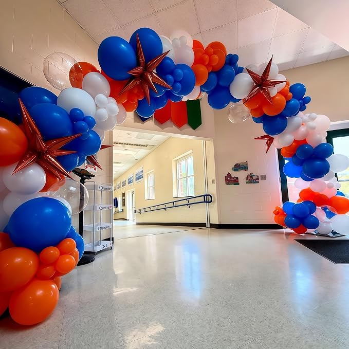 Blue and Orange Balloon Arch Garland Kit - Image 5