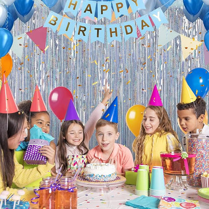 5 Pack 3.3 x 9.9 ft Holographic Silver Tinsel Streamers Party Decorations | - Image 4