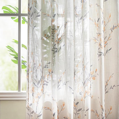 MYSKY HOME Yellow Curtains 84 Inch Length 2 Panels Set - Image 3