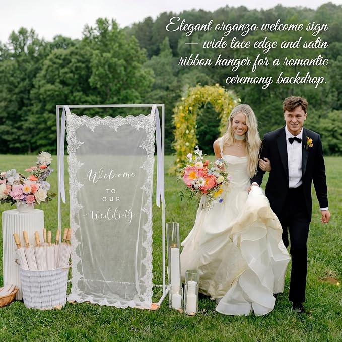 Boao Sheer Wedding Welcome Sign - Image 6